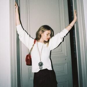 THE KOOPLES Ecru Wool Sweater With Puffed Sleeves Ivory {E3}